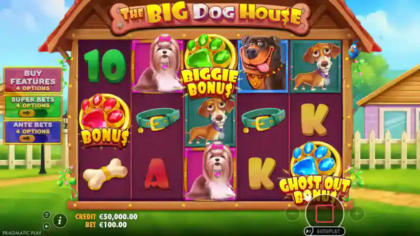 The Big Dog House screenshot showing the game interface